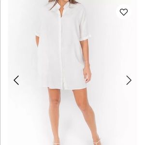 Adorable Madewell black & white pin-stripe dress